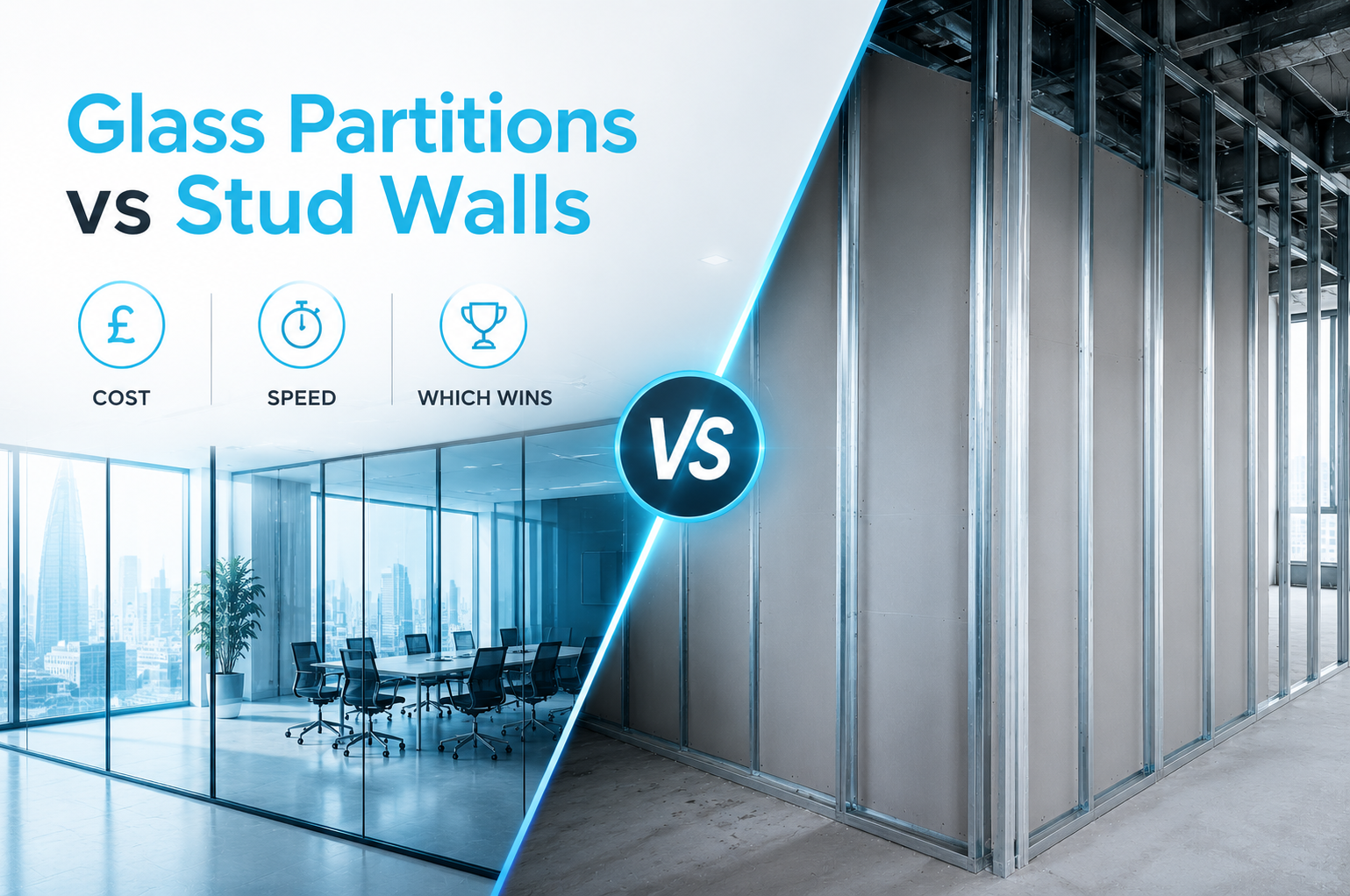 Glass Partitions vs Stud Walls